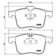 Тормозные колодки дисковые, комплект BREMBO 2022 4 800653 P 59 049 23405 - Изображение 2
