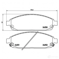Тормозные колодки дисковые, комплект BREMBO 800265 242 50 24251 P 37 010 - Изображение 5
