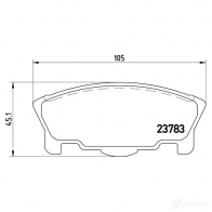 Тормозные колодки, комплект BREMBO p16014 7VOXP 23 783 799844