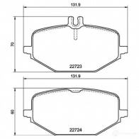 Тормозные колодки дисковые, комплект BREMBO C5I KQ 1437969287 P 50 161