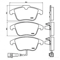 Тормозные колодки дисковые, комплект BREMBO 8020584069363 IK6OBS 0 P 85 112X 1422938834 - Изображение 2