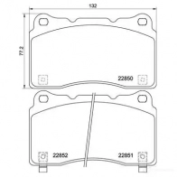 Тормозные колодки, комплект BREMBO 1438411764 7A R98 p28099 - Изображение 2