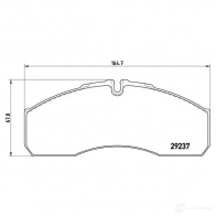 Тормозные колодки, комплект BREMBO 800428 7LL1HU p50083 292 37 - Изображение 2