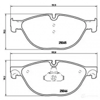 Тормозные колодки дисковые, комплект BREMBO 799747 25046 P 06 076 250 45 - Изображение 5