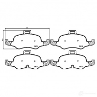 Тормозные колодки дисковые, комплект BREMBO P 85 160 1210410827 25830 25 829 - Изображение 2