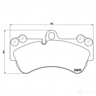 Тормозные колодки дисковые, комплект BREMBO 2369 2 7911D1007 P 85 069 801133 - Изображение 5