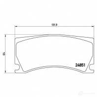 Тормозные колодки дисковые, комплект BREMBO 24 851 P 36 024 800246 8465D1356 - Изображение 2