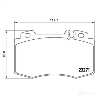 Тормозные колодки дисковые, комплект BREMBO P 50 041 23 271 800386 7723D847 - Изображение 4