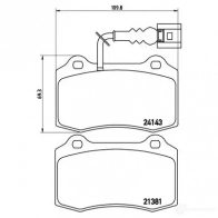 Тормозные колодки, комплект BREMBO p85104 24143 21 381 801164 - Изображение 5