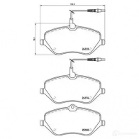 Тормозные колодки дисковые, комплект BREMBO 2 4133 24174 P 61 119 800782 - Изображение 2