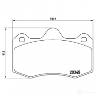 Тормозные колодки дисковые, комплект BREMBO P 68 051 203 45 VSAP82 800878 - Изображение 2
