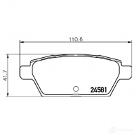 Тормозные колодки дисковые, комплект BREMBO 800348 2 4581 D11618272 P 49 051 - Изображение 2