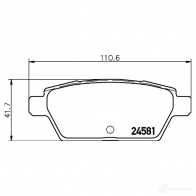 Тормозные колодки дисковые, комплект BREMBO 800348 2 4581 D11618272 P 49 051 - Изображение 3