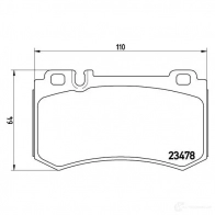 Тормозные колодки дисковые, комплект BREMBO 800422 P 50 077 234 78 8219D984 - Изображение 2