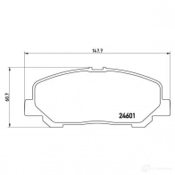 Тормозные колодки дисковые, комплект BREMBO D15248732 246 01 P 83 099 801034 - Изображение 2