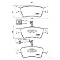 Тормозные колодки дисковые, комплект BREMBO P 85 068 24368 801132 2 4367 - Изображение 2