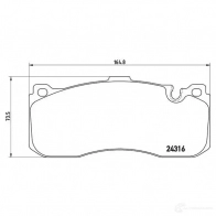 Тормозные колодки дисковые, комплект BREMBO 799713 24 316 8483D1371 P 06 041 - Изображение 5