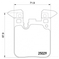 Тормозные колодки дисковые, комплект BREMBO P 06 095 D16568885 799761 250 29 - Изображение 2