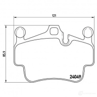 Тормозные колодки дисковые, комплект BREMBO 800807 P 65 015 7894D1135 2404 9 - Изображение 2