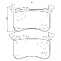 Тормозные колодки дисковые, комплект BREMBO 2521 9 D16349031 800462 P 50 121 - Изображение 3