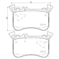 Тормозные колодки дисковые, комплект BREMBO 2521 9 D16349031 800462 P 50 121 - Изображение 5
