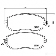 Тормозные колодки дисковые, комплект BREMBO 8020584069233 1422938849 P S20VO P 78 021X - Изображение 7