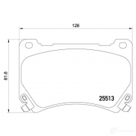 Тормозные колодки, комплект BREMBO 800191 p30052 2551 3 D13968504 - Изображение 2