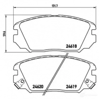 Тормозные колодки, комплект BREMBO 800173 246 18 24619 p30031 - Изображение 2
