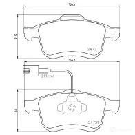 Тормозные колодки дисковые, комплект BREMBO P 23 163 799988 24729 2472 7 - Изображение 6