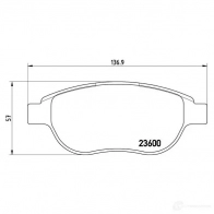 Тормозные колодки дисковые, комплект BREMBO 1422938866 DA7 SXK7 P 61 068X 8020584069103 - Изображение 5