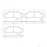 Тормозные колодки, комплект BREMBO 800027 23473 2347 2 p24041 - Изображение 2