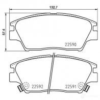 Тормозные колодки дисковые, комплект BREMBO 22 590 22591 P 77 001 1210401077 - Изображение 2