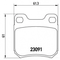 Тормозные колодки, комплект BREMBO Saab 9-5 (YS3E) 1 Универсал 1.9 TiD 175 л.с. 2007 – 2009 p71008 2309 1 7686D811