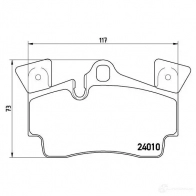 Тормозные колодки дисковые, комплект BREMBO 7908D978 801149 P 85 088 24 010 - Изображение 2