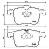 Тормозные колодки дисковые, комплект BREMBO P 59 046 800651 2 3404 23405 - Изображение 2