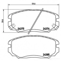 Тормозные колодки, комплект BREMBO p30038 24376 243 75 800180 - Изображение 2