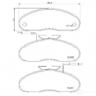 Тормозные колодки, комплект BREMBO 800540 20985 20 984 p56019 - Изображение 2