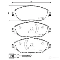 Тормозные колодки дисковые, комплект BREMBO 801204 P 85 144 25217 24 738 - Изображение 3