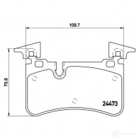Тормозные колодки дисковые, комплект BREMBO P 50 113 800454 D13738485 244 73 - Изображение 6