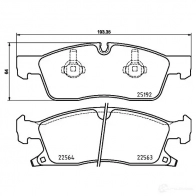 Тормозные колодки дисковые, комплект BREMBO 22564 P 37 022 2 2563 800275 - Изображение 2
