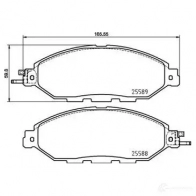 Тормозные колодки дисковые, комплект BREMBO F UBS0 P 56 107 1424221420 8020584084380 - Изображение 2