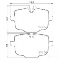 Тормозные колодки дисковые, комплект BREMBO 1210376577 25636 P 06 101 24 704 - Изображение 7