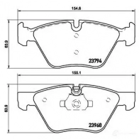 Тормозные колодки дисковые, комплект BREMBO WUQ5 B 1422938939 P 06 036X 8020584068502 - Изображение 4