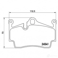 Тормозные колодки дисковые, комплект BREMBO 245 41 D11348245 P 65 028 800820 - Изображение 2