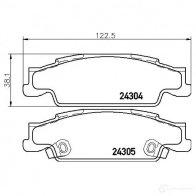 Тормозные колодки дисковые, комплект BREMBO 2 4304 P 09 007 799769 D9227823 - Изображение 2