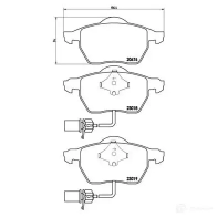 Тормозные колодки дисковые, комплект BREMBO 8020584069301 P 85 085X 1422938841 6VKX O - Изображение 8
