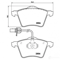 Тормозные колодки, комплект BREMBO 2303 4 p85052 23036 801116