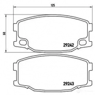 Тормозные колодки дисковые, комплект BREMBO 29243 292 42 800516 P 54 035