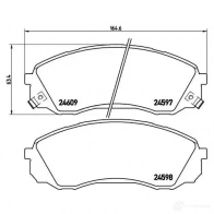 Тормозные колодки дисковые, комплект BREMBO 800183 24598 P 30 041 245 97 - Изображение 2