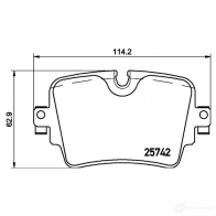 Тормозные колодки дисковые, комплект BREMBO D17538981 P 36 033 800255 2 5742 - Изображение 2